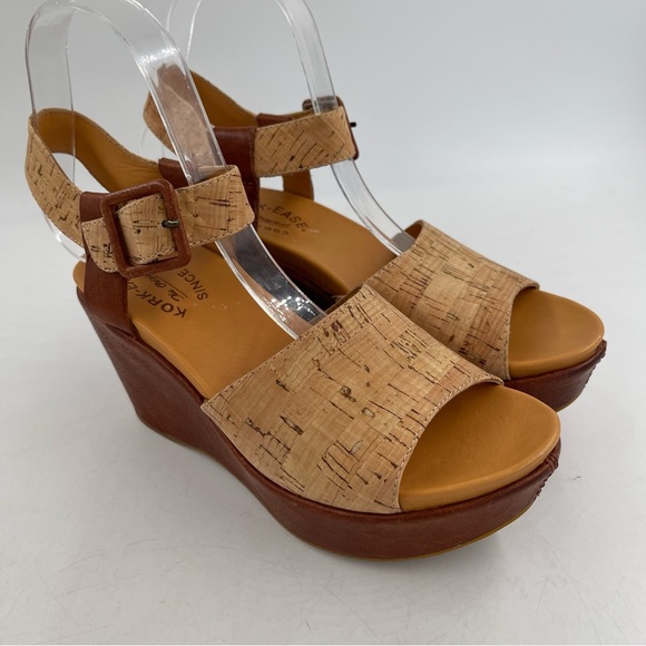 NEW! Kork Ease Women’s Keirn Cork & Leather Platform Wedge Sandals - Size 6 M - Picture 11 of 11